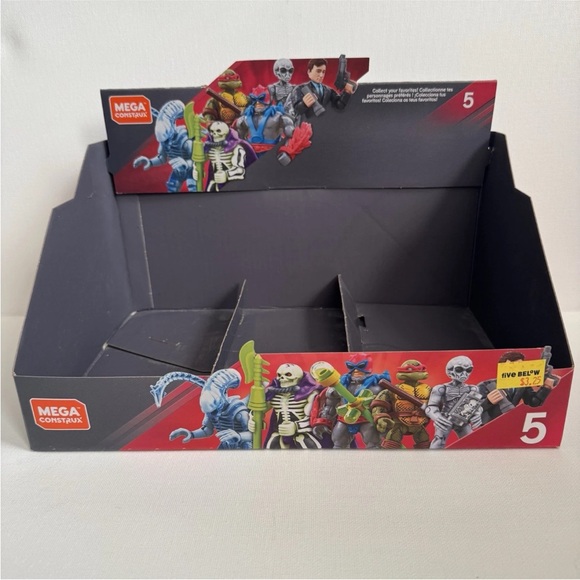 Mega Construx Heroes Series 5 Empty Retail Display Box MOTU TMNT Aliens X-Files - Picture 1 of 9